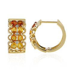 Boucles d'oreilles en argent et Saphir
