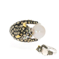 Bague en argent et Perle de culture d'eau douce