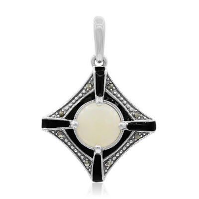 Pendentif en argent et Opale blanche