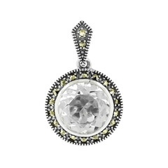 Pendentif en argent et Topaze blanche
