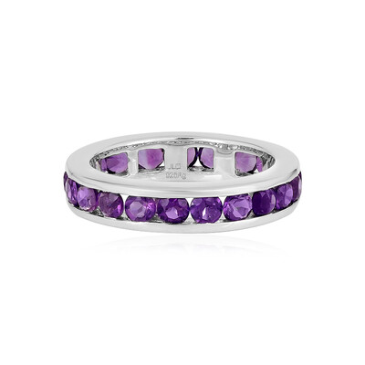Bague en argent et Améthyste de Zambie