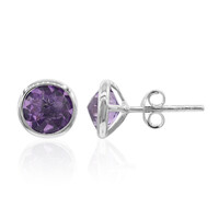 Boucles d'oreilles en argent et Améthyste