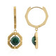 Boucles d'oreilles en argent et Malachite