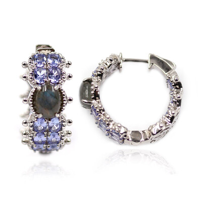 Boucles d'oreilles en argent et Labradorite (Dallas Prince Designs)