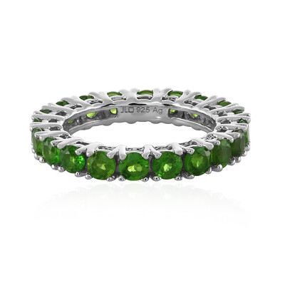 Bague en argent et Diopside de Russie