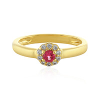 Bague en argent et Spinelle rose