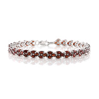 Bracelet en argent et Grenat du Mozambique