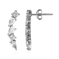 Boucles d'oreilles en argent et Topaze blanche