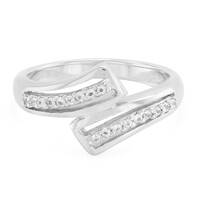 Bague pour homme en argent et Saphir blanc