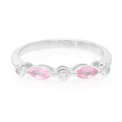 Bague en argent et Saphir parme