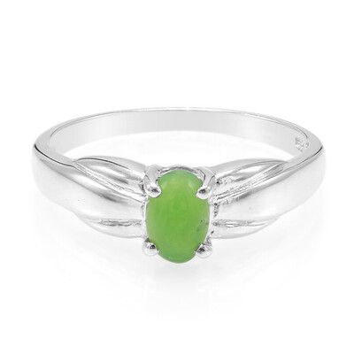 Bague en argent et Chrysoprase impériale