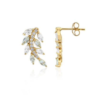 Boucles d'oreilles en argent et Topaze blanche