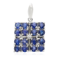 Pendentif en argent et Saphir bleu
