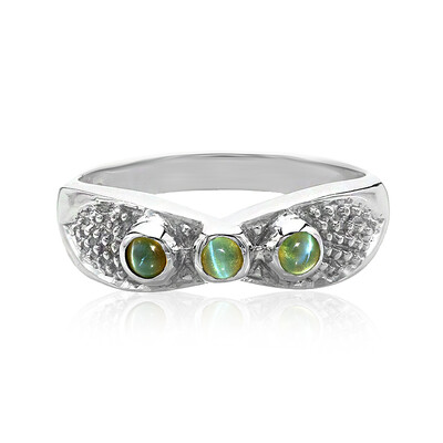 Bague en argent et Alexandrite œil-de-chat