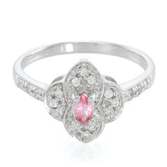 Bague en argent et Saphir Padparadscha