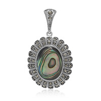 Pendentif en argent et Coquillage d'Abalone