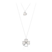 Collier en argent et Pierre de Lune blanche