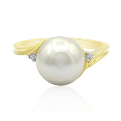 Bague en argent et Perle de culture d'eau douce (TPC)