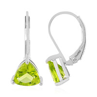 Boucles d'oreilles en argent et Péridot du Jilin