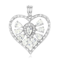 Pendentif en argent et Pierre de Lune arc-en-ciel