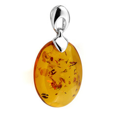 Pendentif en argent et Ambre baltique