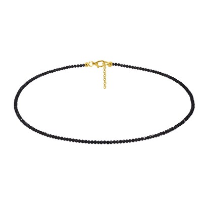 Collier en argent et Tourmaline noire