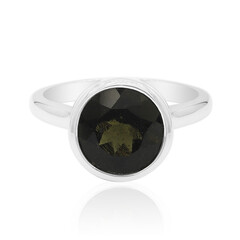 Bague en argent et Moldavite