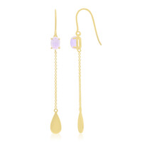 Boucles d'oreilles en argent et Jade lavande