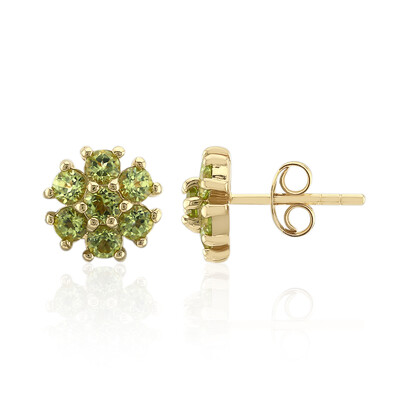 Boucles d'oreilles en argent et Péridot de Birmanie