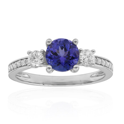Bague en platine et Tanzanite AAA