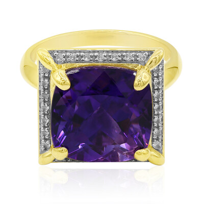 Bague en or et Améthyste d'Uruguay