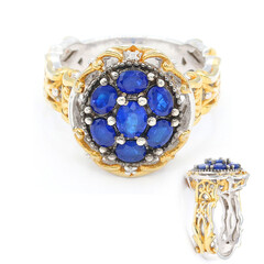 Bague en argent et Spinelle bleu cobalt (Gems en Vogue)