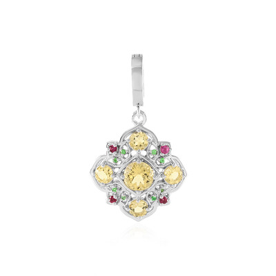 Pendentif en argent et Béryl jaune