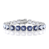 Bracelet en argent et Quartz mystique bleu