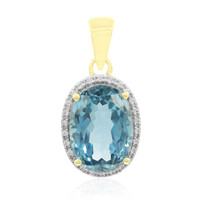 Pendentif en or et Topaze bleu de Londres (Tenner Diniz)