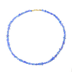 Collier en argent et Opale bleue d'Éthiopie