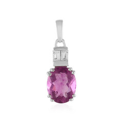 Pendentif en argent et Fluorite rose