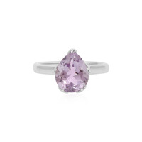 Bague en argent et Améthyste Rose de France