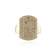Bague en or et Diamant VS1 champagne