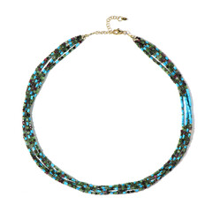 Collier en argent et Howlite bleue (Riya)