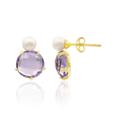 Boucles d'oreilles en argent et Améthyste