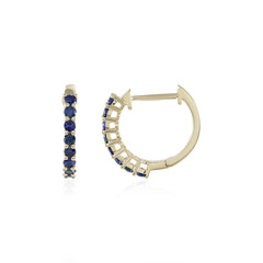 Boucles d'oreilles en or et Saphir bleu