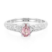 Bague en argent et Saphir Padparadscha