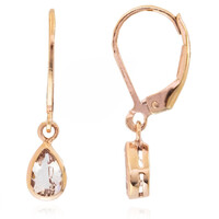Boucles d'oreilles en argent et Morganite