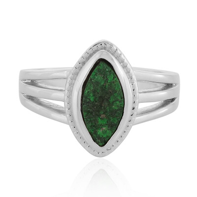 Bague en argent et Uvarovite