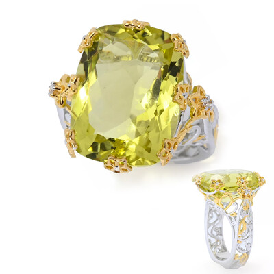 Bague en argent et Quartz de l'Ouro Verde (Gems en Vogue)