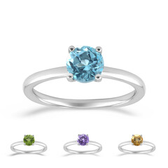 Bague en argent et Topaze bleu ciel