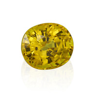  Saphir jaune de Ceylan (gemme et boîte de collection)
