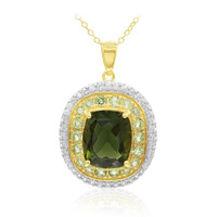 Collier en argent et Moldavite