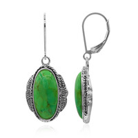 Boucles d'oreilles en argent et Turquoise verte de Kingman (Art of Nature)